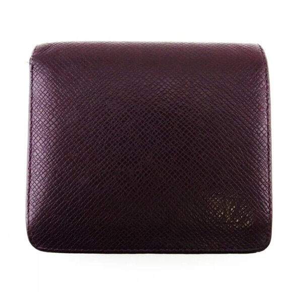 LOUIS VUITTON Bi -fold Wallet Taiga Taiga Leather Authentic USED T20232 - Picture 1 of 11